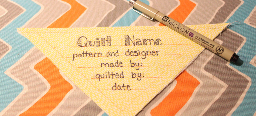 Sewology Sunday - Easy Quilt Label