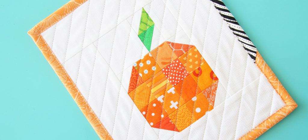 Free Patchwork Orange Mini Quilt Pattern