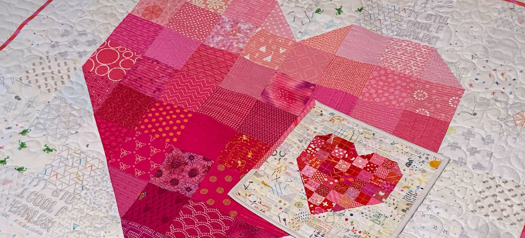 FREE Big Heart Patchwork Heart Quilt Tutorial