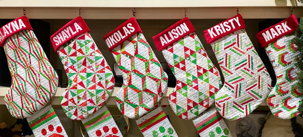Turn Mini Quilts into Christmas Stockings