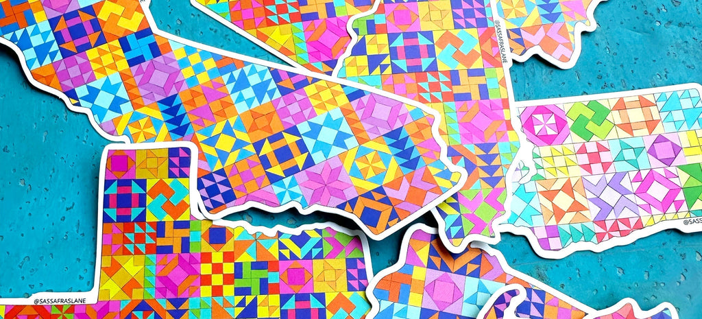 Quilty State Stickers