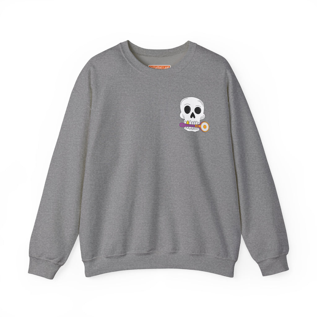 Skull with Rotary Cutter Crewneck Sweatshirt