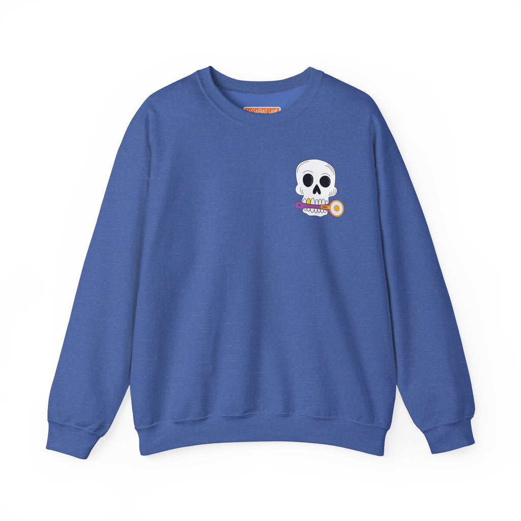 Skull with Rotary Cutter Crewneck Sweatshirt