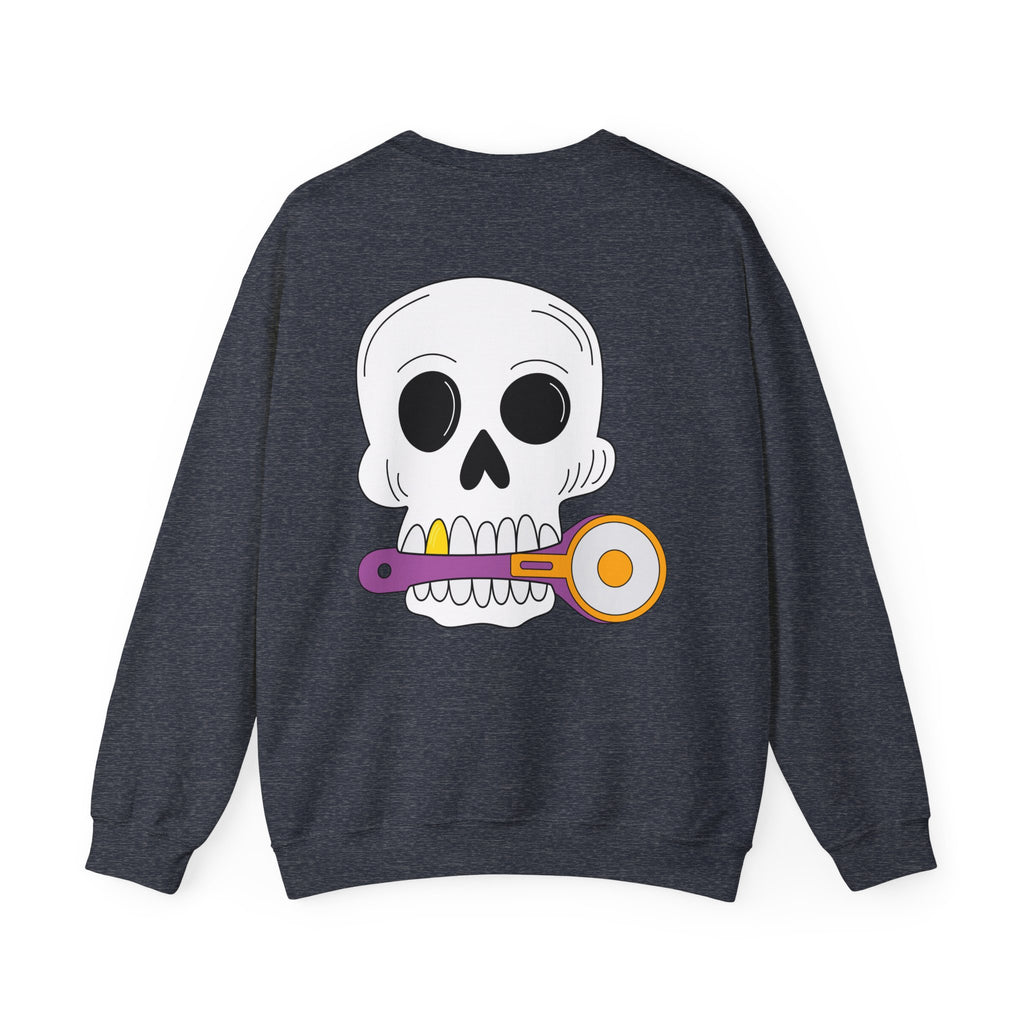 Skull with Rotary Cutter Crewneck Sweatshirt