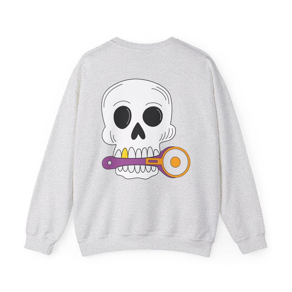 Skull with Rotary Cutter Crewneck Sweatshirt