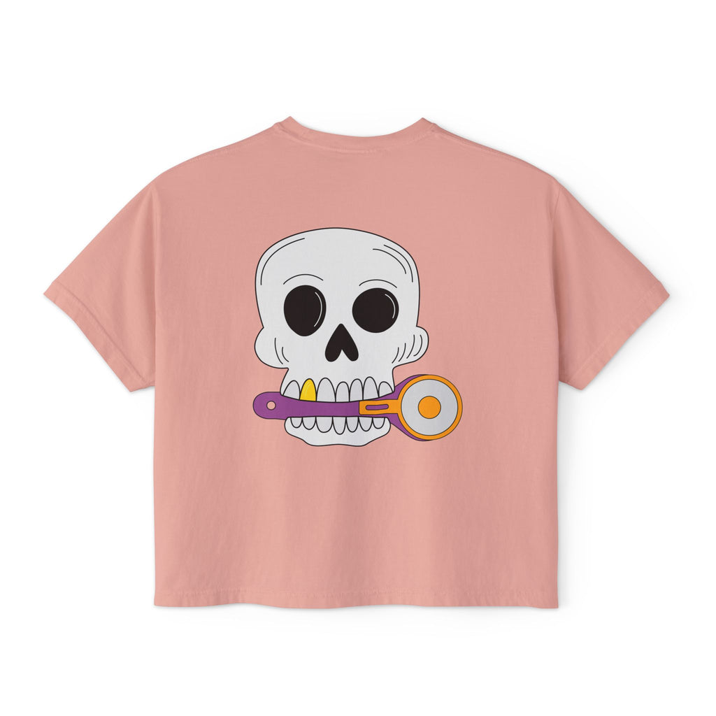 Skull with Rotary Cutter Women's Boxy Tee