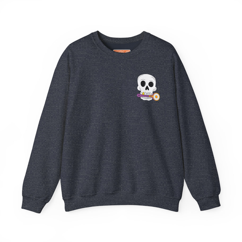 Skull with Rotary Cutter Crewneck Sweatshirt