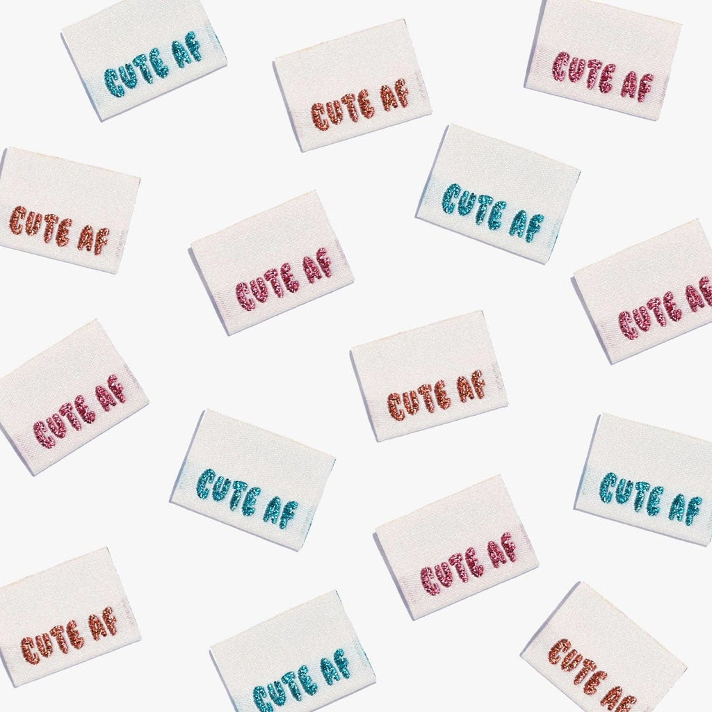 Cute Af! Woven Labels