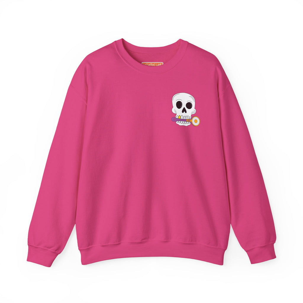 Skull with Rotary Cutter Crewneck Sweatshirt