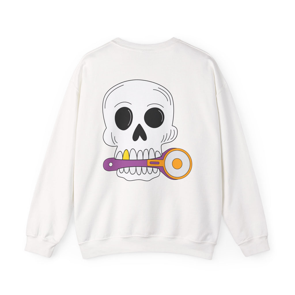 Skull with Rotary Cutter Crewneck Sweatshirt