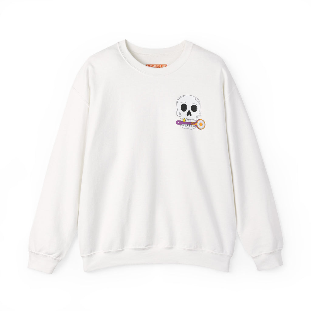 Skull with Rotary Cutter Crewneck Sweatshirt