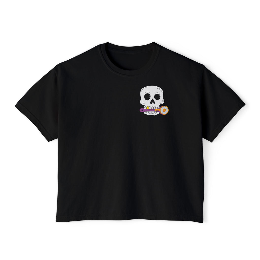 Skull with Rotary Cutter Women's Boxy Tee