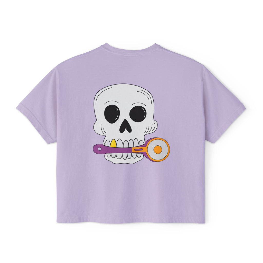 Skull with Rotary Cutter Women's Boxy Tee