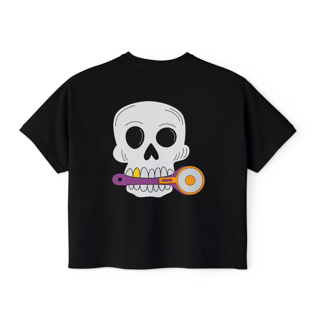 Skull with Rotary Cutter Women's Boxy Tee