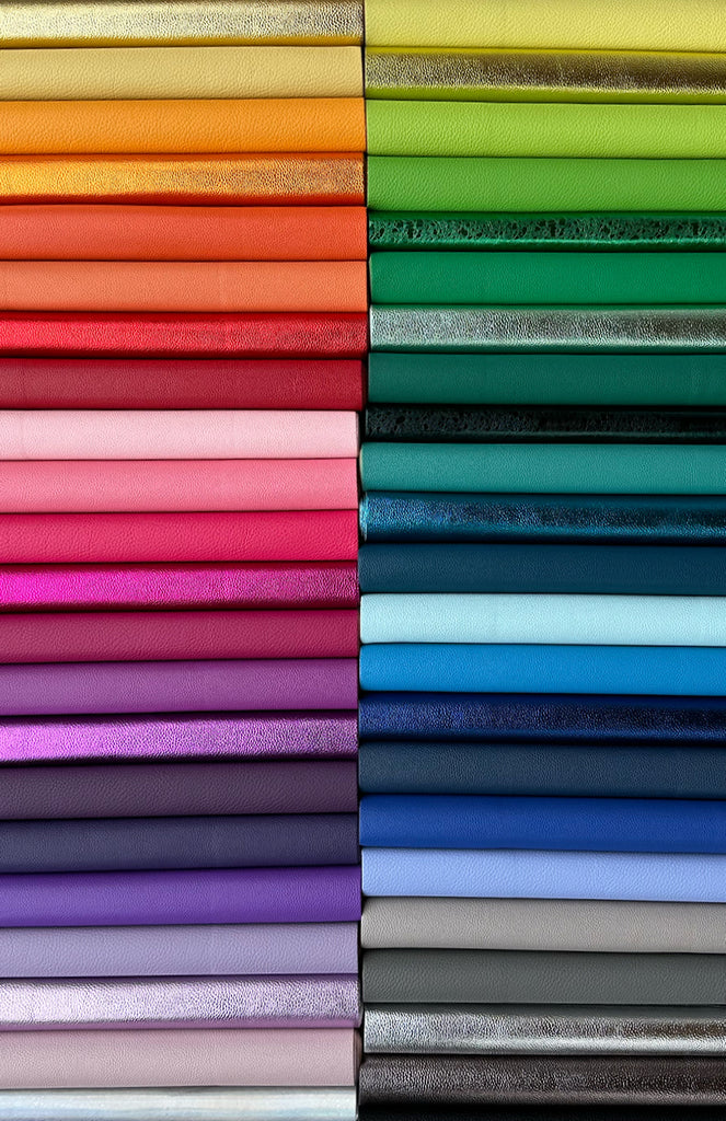 Metallic Red Pebbled Faux Leather