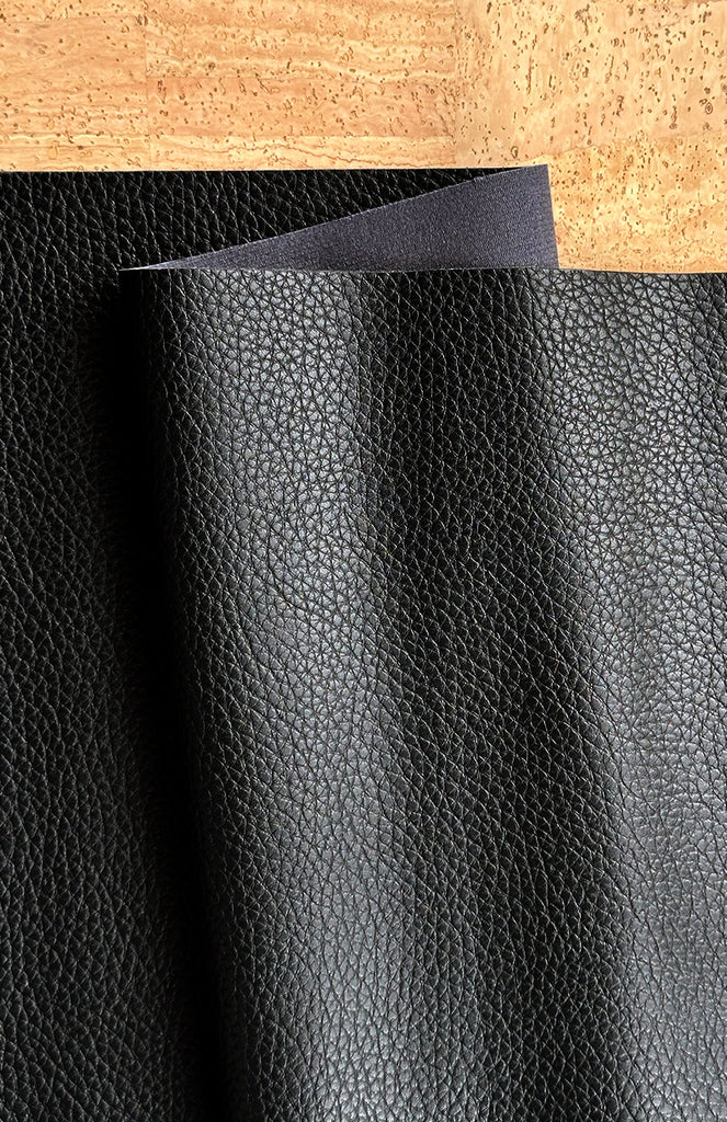 Black Pebbled Faux Leather