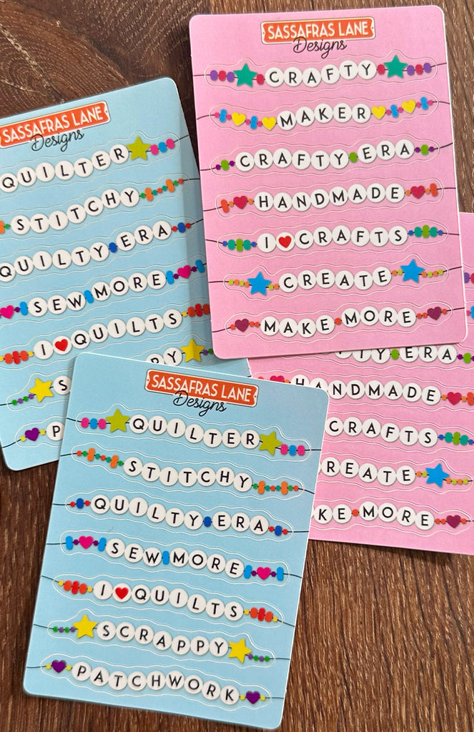 Friendship Bracelet Sticker Sheets
