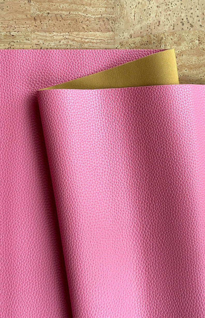Bubblegum Pebbled Faux Leather