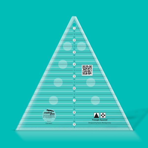 9.5" Creative Grids Triangle Squared Ruler