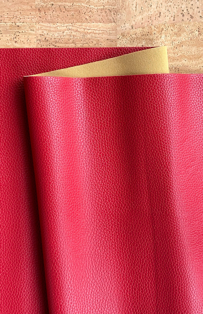 Cherry Pebbled Faux Leather