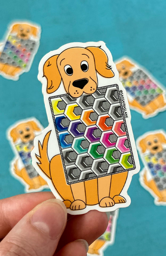 Dog & Mini Darby Road Quilt Sticker