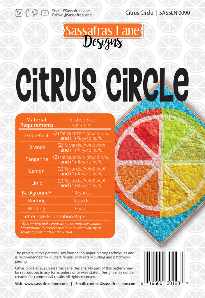 Citrus Circle Quilt Pattern