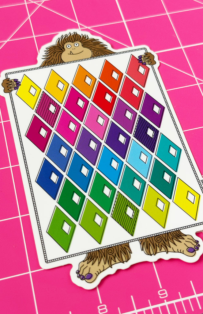 Diamond Alley Sasquatch Quilt Sticker