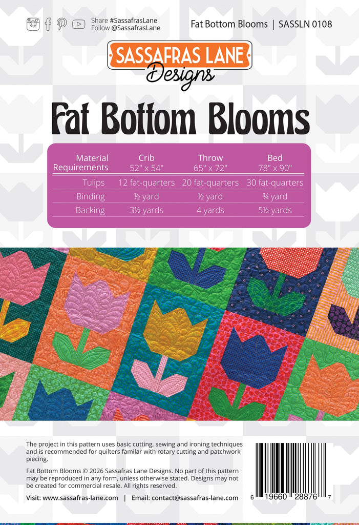 Fat Bottom Blooms Quilt Pattern