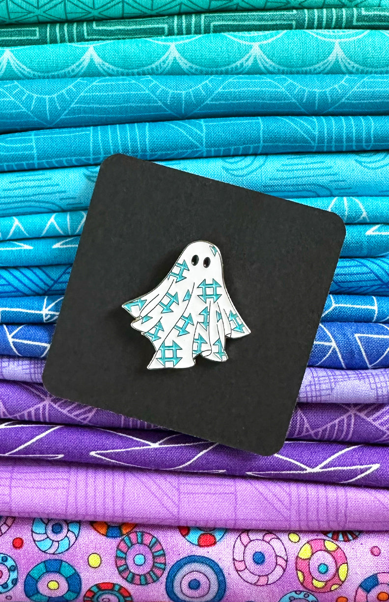 Quilt Ghost Enamel Pin