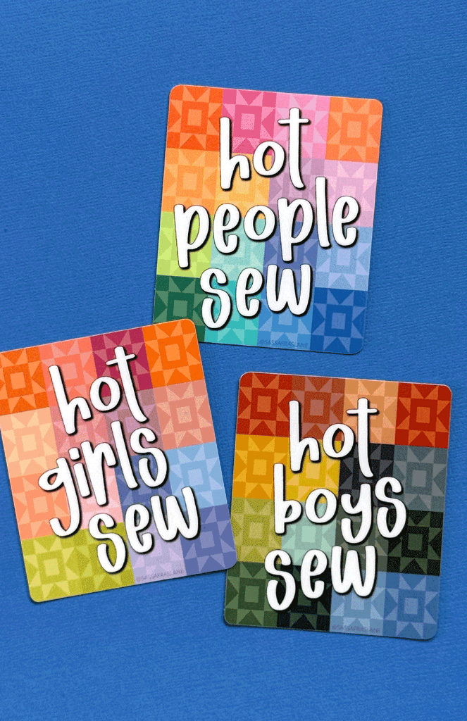 Hot Boys Sew Sticker