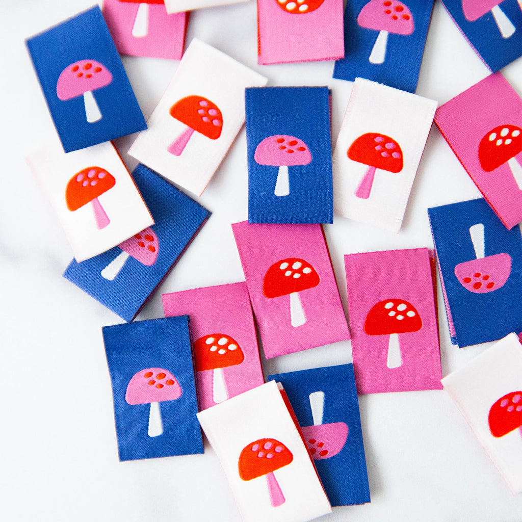 "Mushrooms" Sew-in Labels