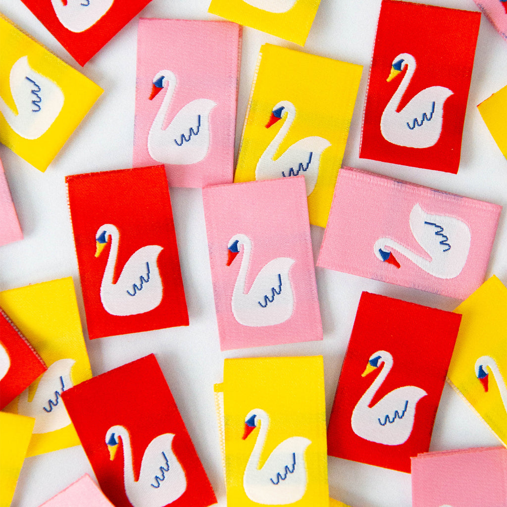 "Swans" Sew-in Labels