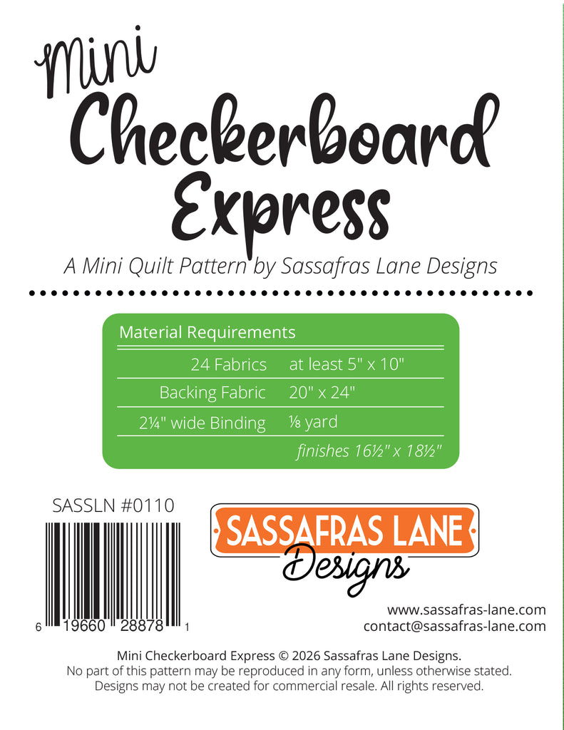 Mini Checkerboard Express Quilt Pattern