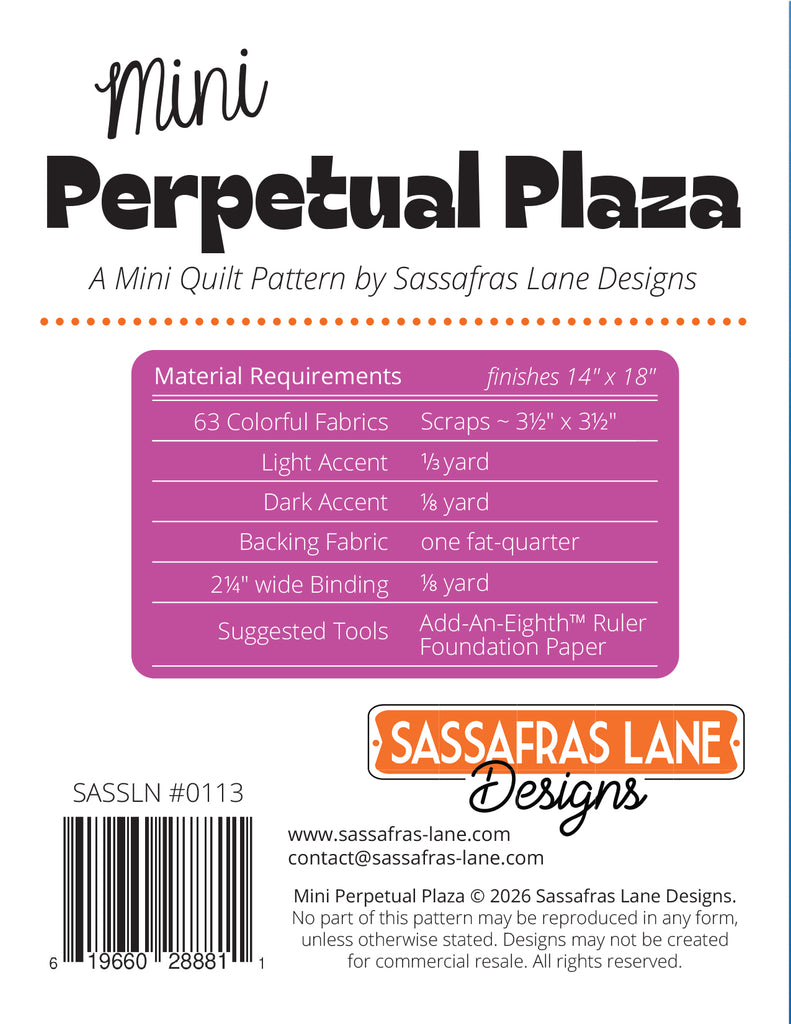 Mini Perpetual Plaza Quilt Pattern
