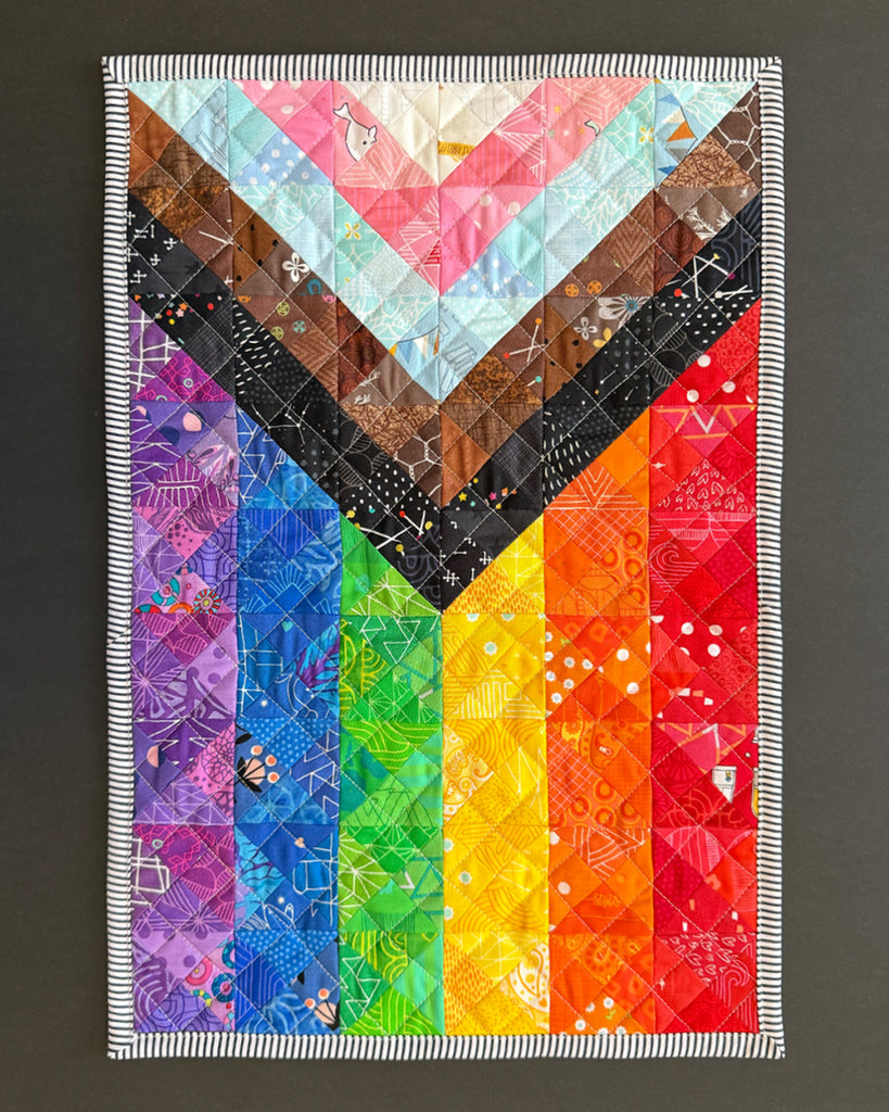 Patchwork Progress Pride Flag Free PDF Pattern