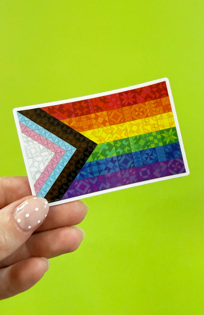 Quilty Pride Flag Sticker
