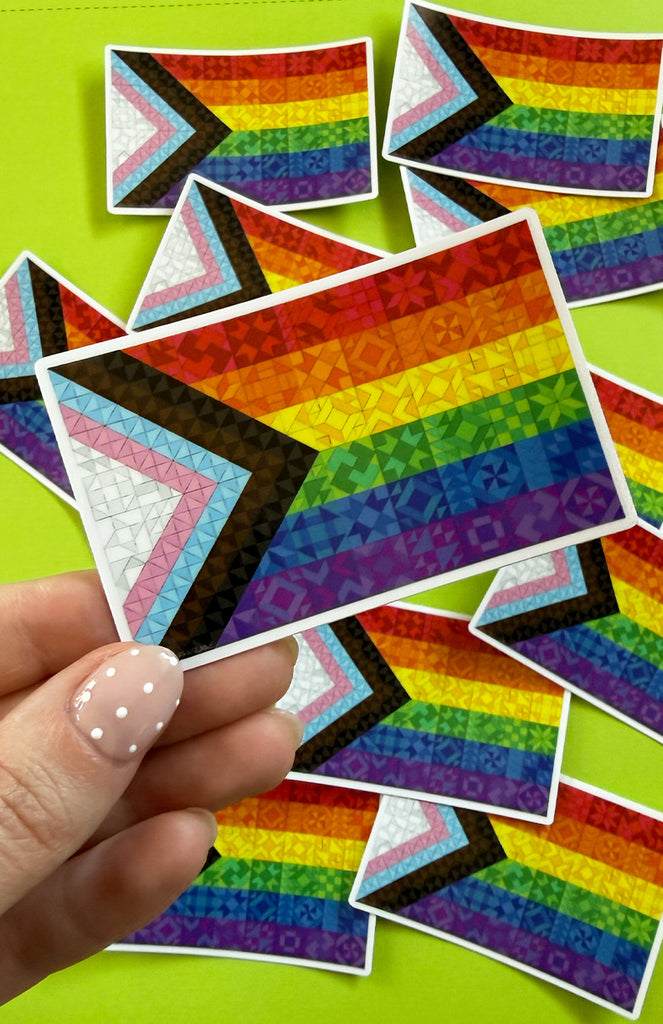 Quilty Pride Flag Sticker
