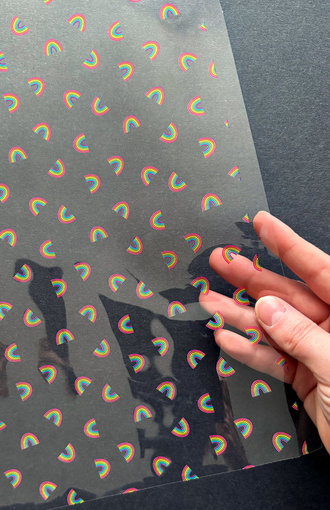 Rainbow Toss Clear TPU Vinyl