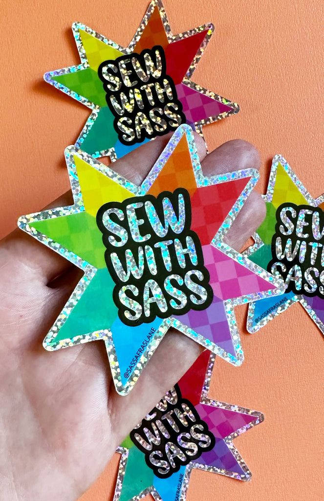 Sew With Sass Star Sticker