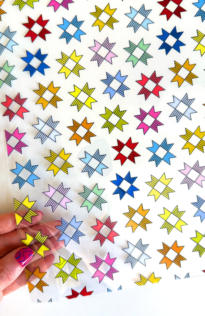 Patchwork Stars Clear TPU Vinyl