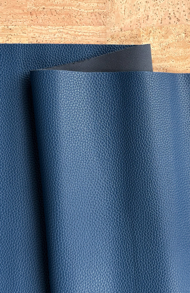 Navy Pebbled Faux Leather