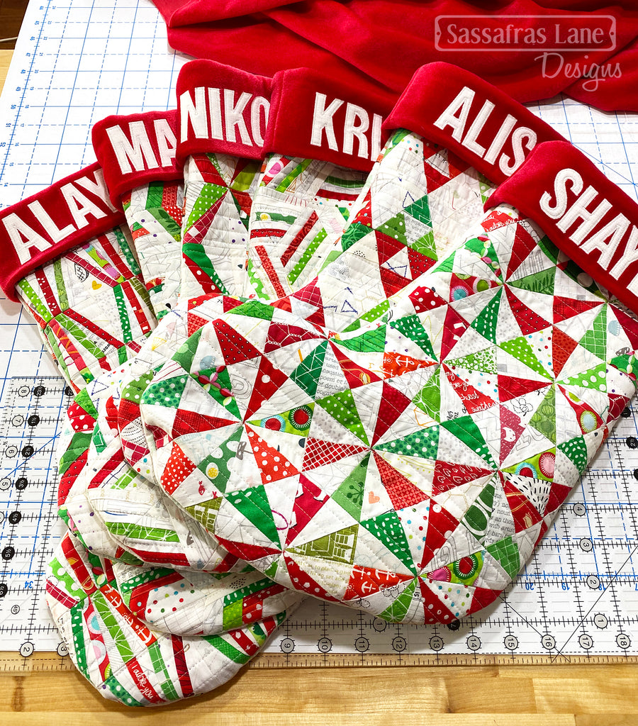 Mini Quilt Christmas Stocking Free PDF Tutorial