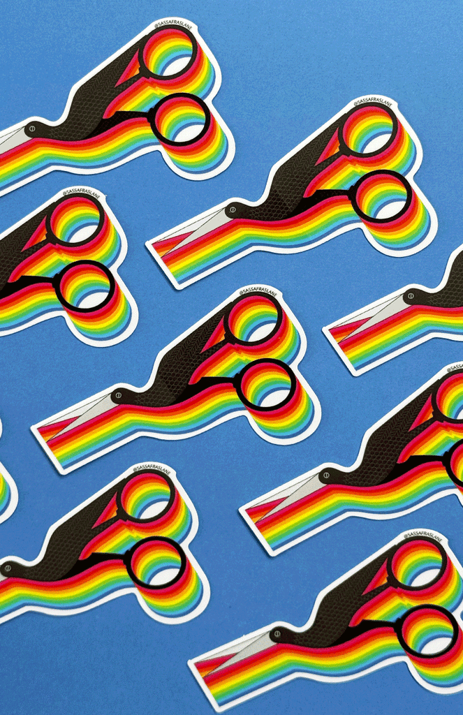 Stork Scissors Sticker