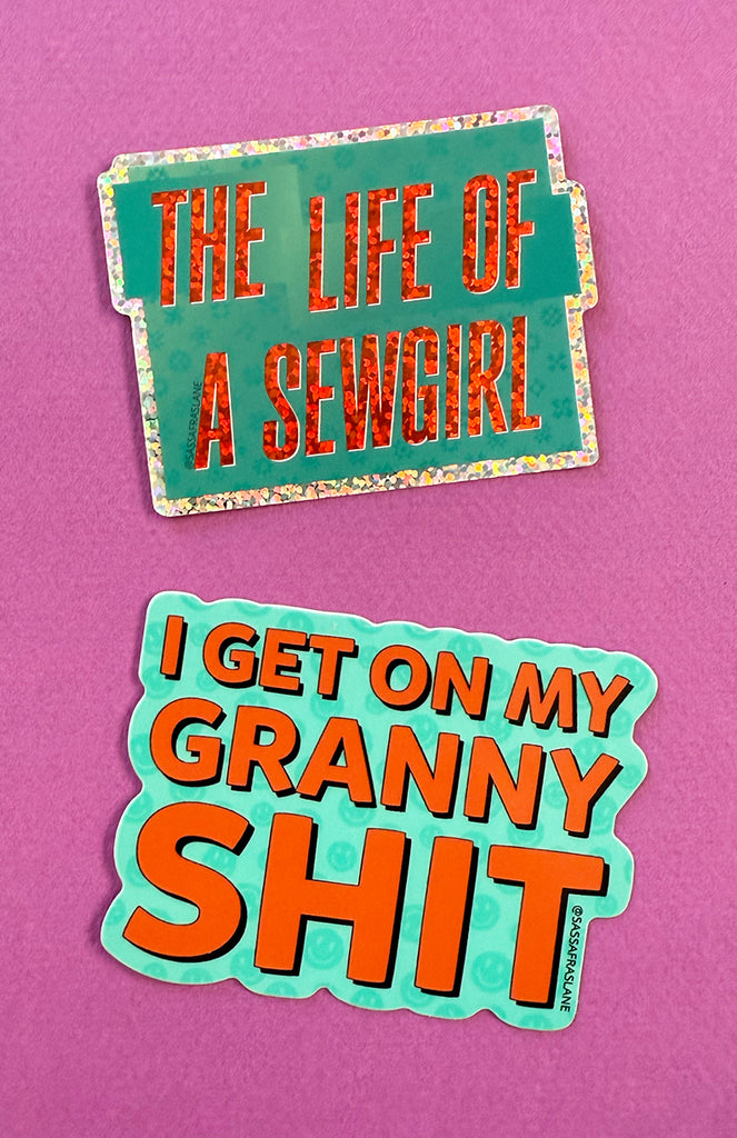 Life of a SEWGIRL Glitter Sticker