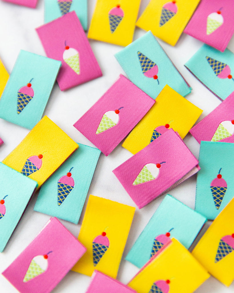 "Ice Cream Cones" Sew-in Labels