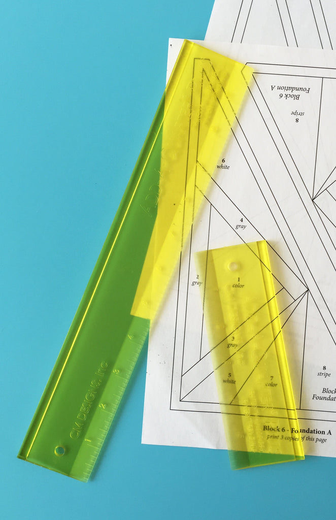 CM Designs Add a Quarter Ruler Yellow Ruler With 1/4 Lip for Paper Piecing  6 Inch Ruler for Paper Piecing Add a Quarter Inch -  Israel