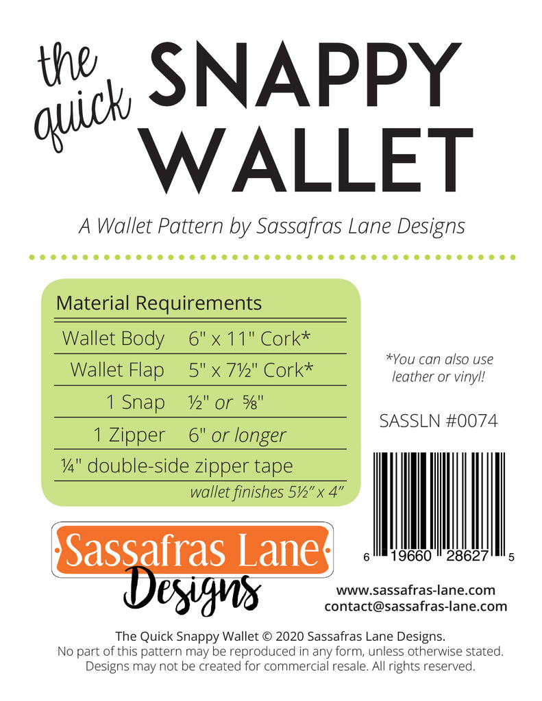 The Quick Snappy Wallet Pattern