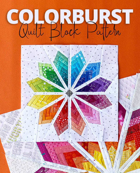 Colorburst Quilt Block PDF Pattern