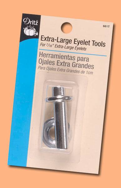 1970's E-Z Large Eyelet Tool Kit - 14 Eyelets and Attaching tool - Sil –  Backroom Finds