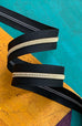 Black Zipper Tape with Gold teeth
